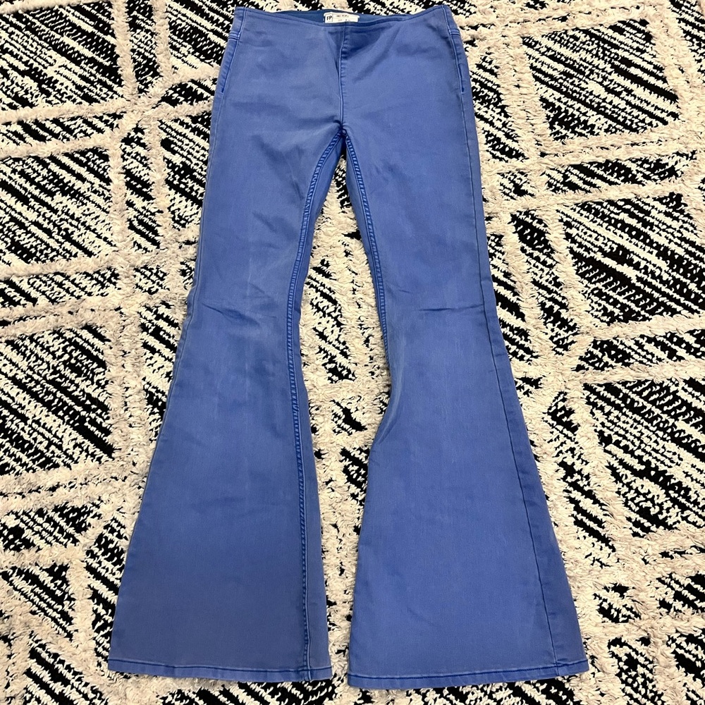 Free People Blue Flare & Wide Leg Jeans
